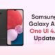 Samsung Galaxy A13 Android 12 update