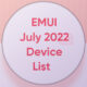 July EMUI 2022 devices