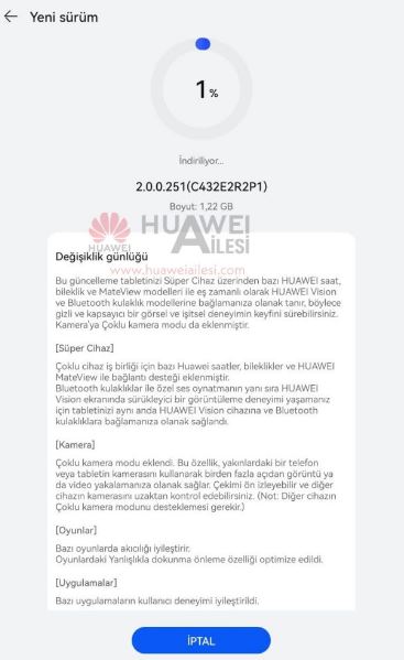 Huawei MatePad 11 July 2022 update
