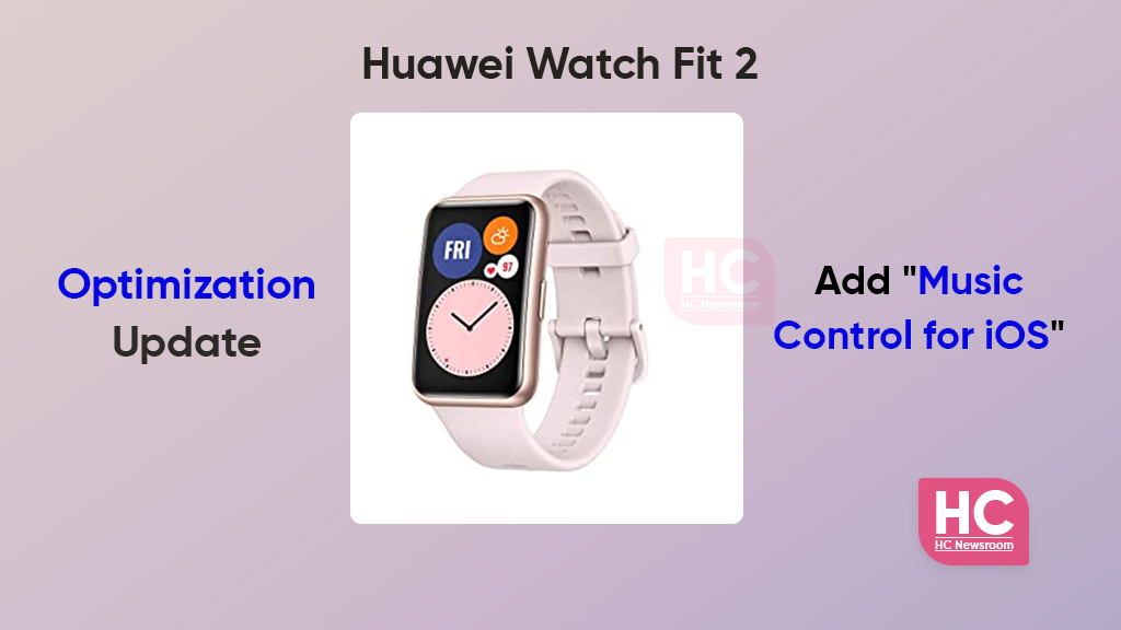 Huawei Watch Fit 2 iOS Music control