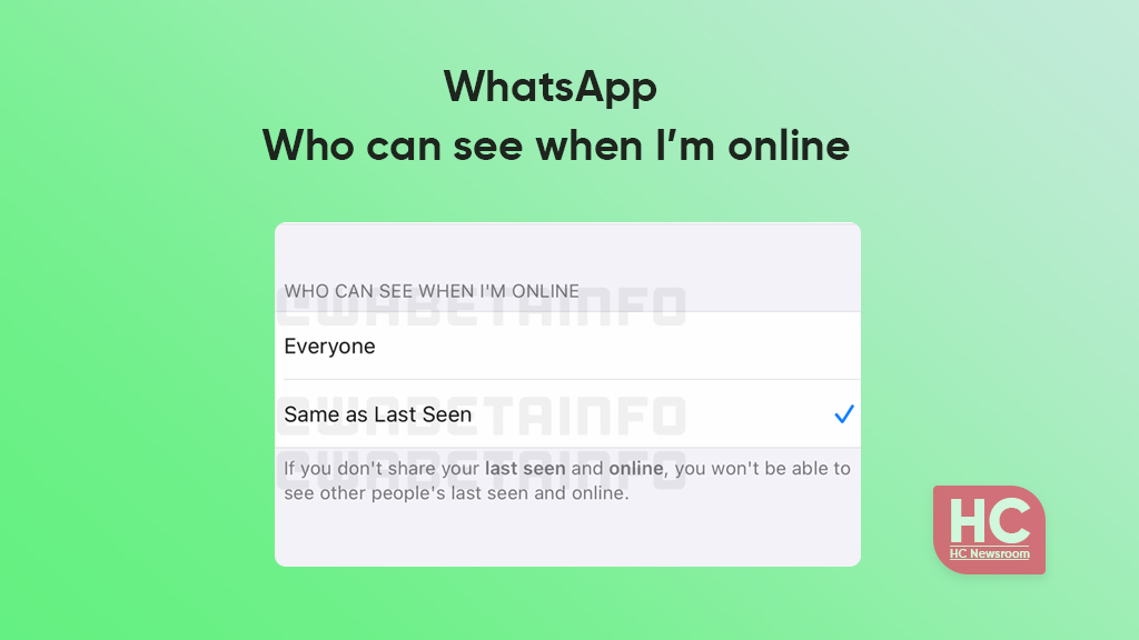 WhatsApp Android online status 