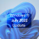 Window 11 july 2022 update