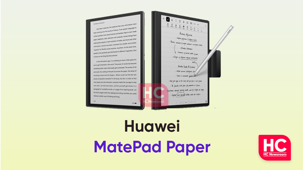 Huawei announces MatePad Paper e-ink display tablet in Europe - HC Newsroom