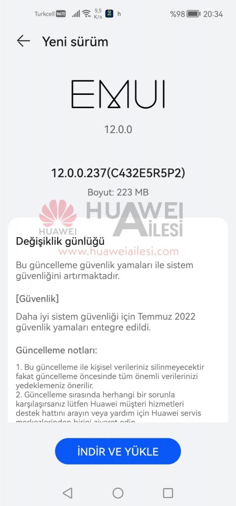 Huawei P40 Lite July 2022 update