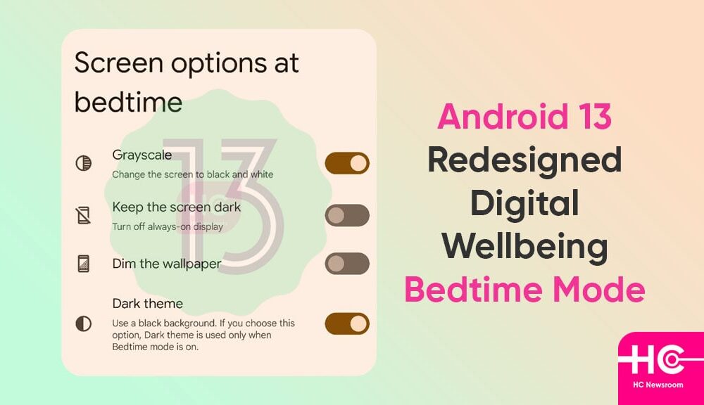 Android 13 brings new Digital Wellbeing Bedtime mode