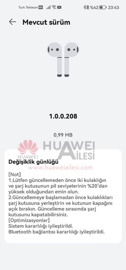 Huawei FreeBuds SE August 2022 Update
