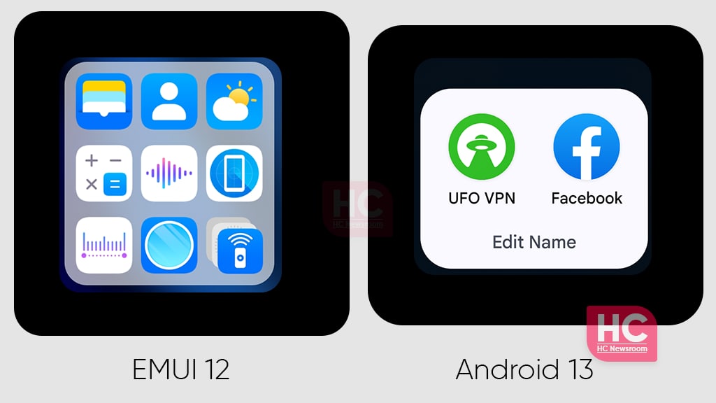EMUI 12 large folders android