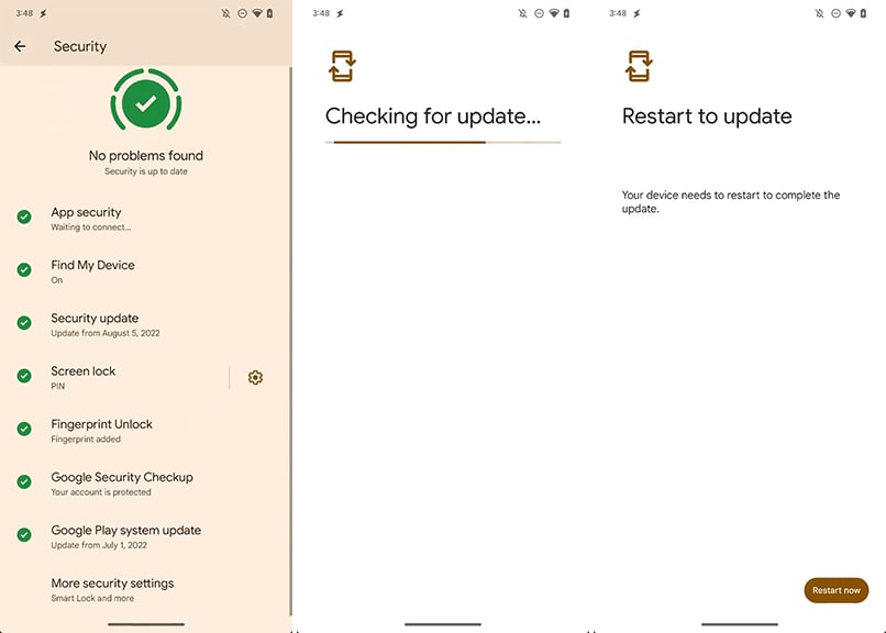 Google Play Store check for updates