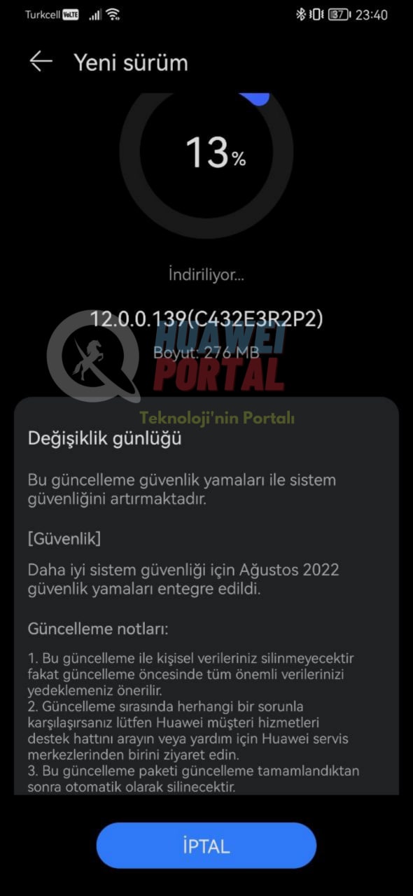 huawei p30 pro august 2022 update