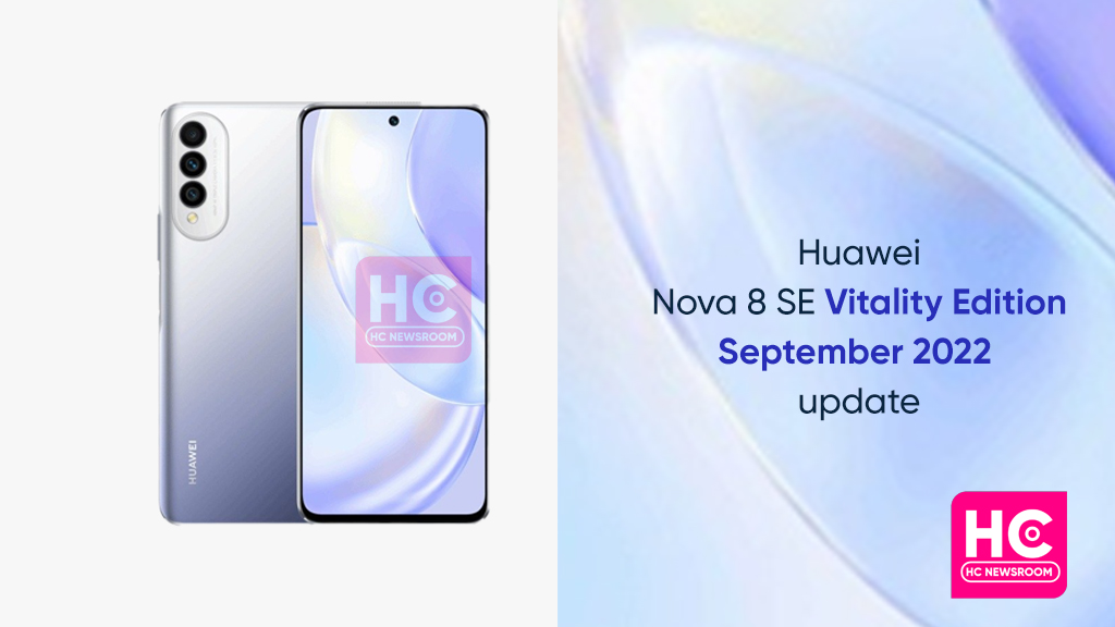 Huawei Nova 8 SE september 2022 update 