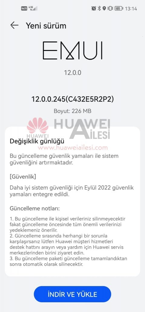 Huawei P40 Lite EMUI September 2022 update