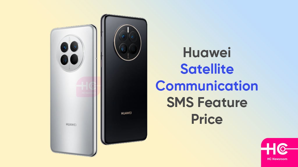 Huawei satellite communication SMS cost