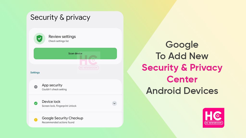 Android devices security center