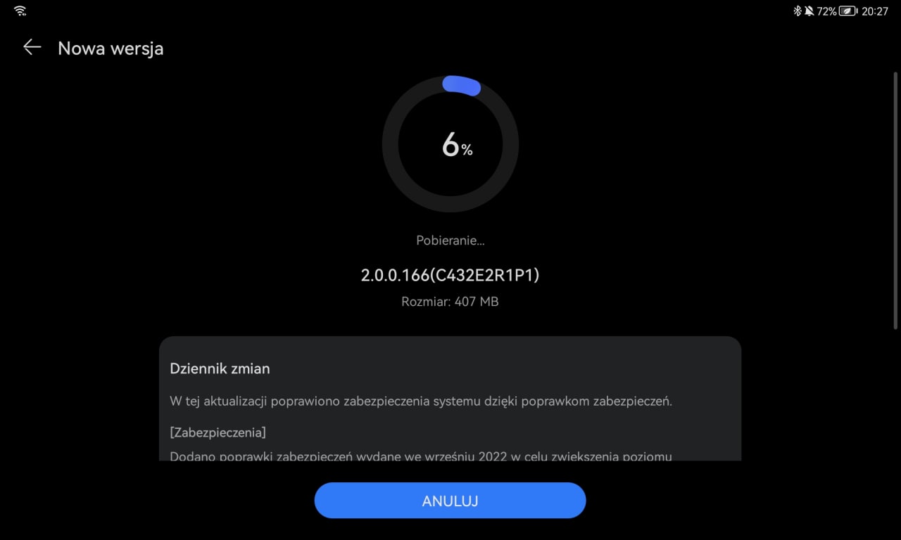 Huawei Matepad 10.4 September 2022 patch