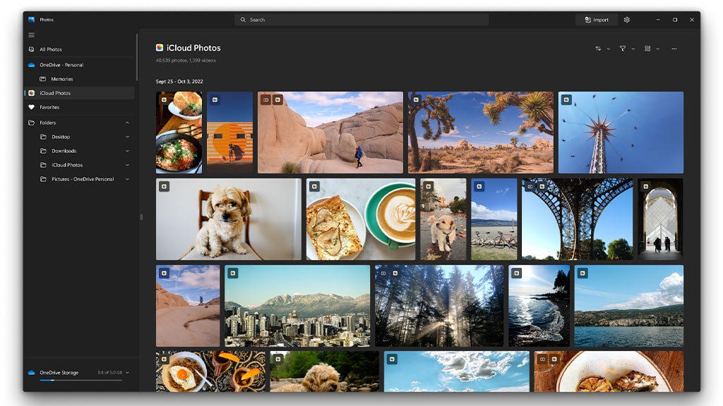 Windows 11 iCloud Photos app