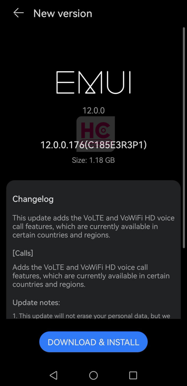 Huawei Nova 5T VoWiFi VoLTE Update