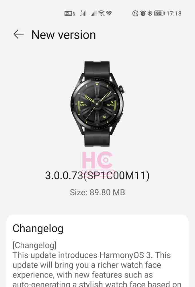 HarmonyOS 3 Huawei Watch GT 3