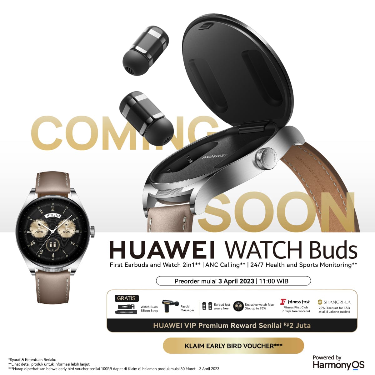 Huawei Watch buds Indonesia
