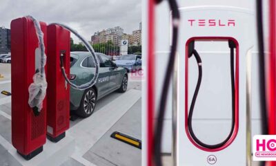 Huawei 600kW EV Charger and TEsla Supercharger