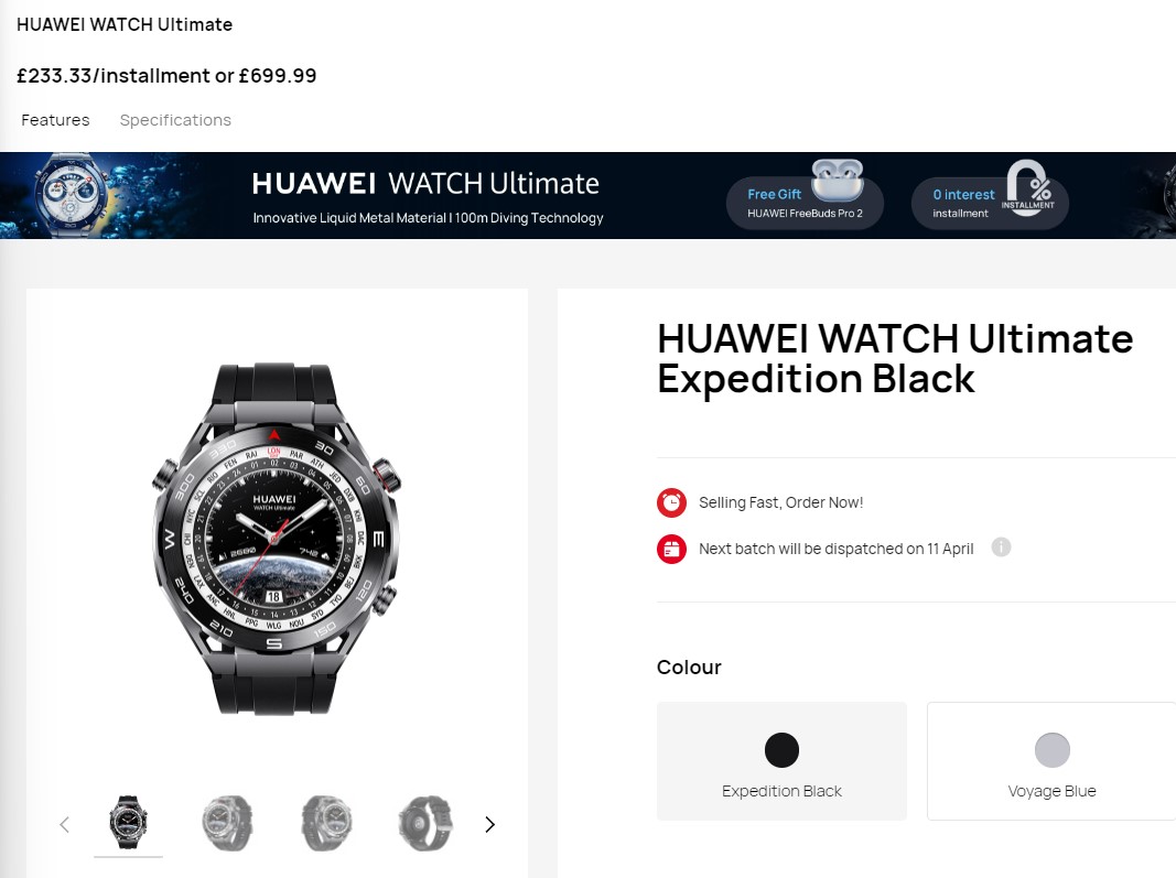 Huawei Watch Ultimate UK 