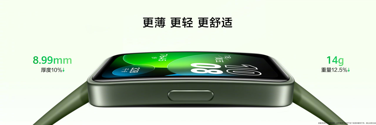 Huawei Band 8 display and frame