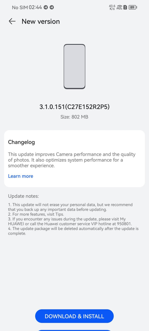 Huawei P60 series HarmonyOS 3.1.0.151