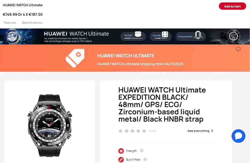 Global Huawei Watch Ultimate