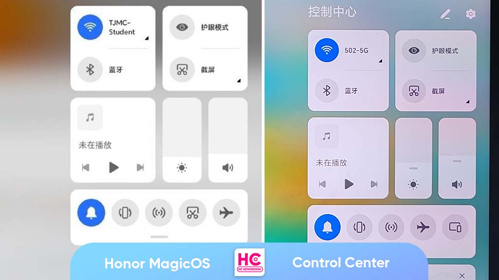 MagicOS control center devices