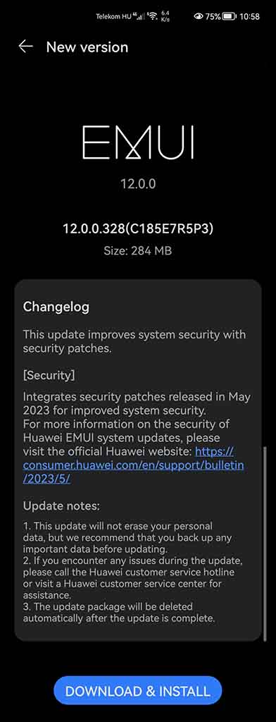 May 2023 EMUI security update