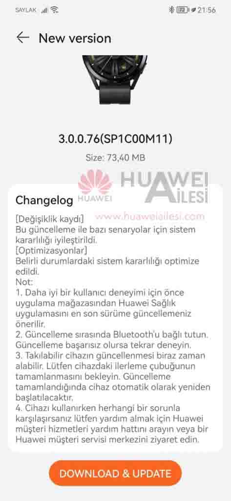 Huawei Watch GT 3 May 2023 update