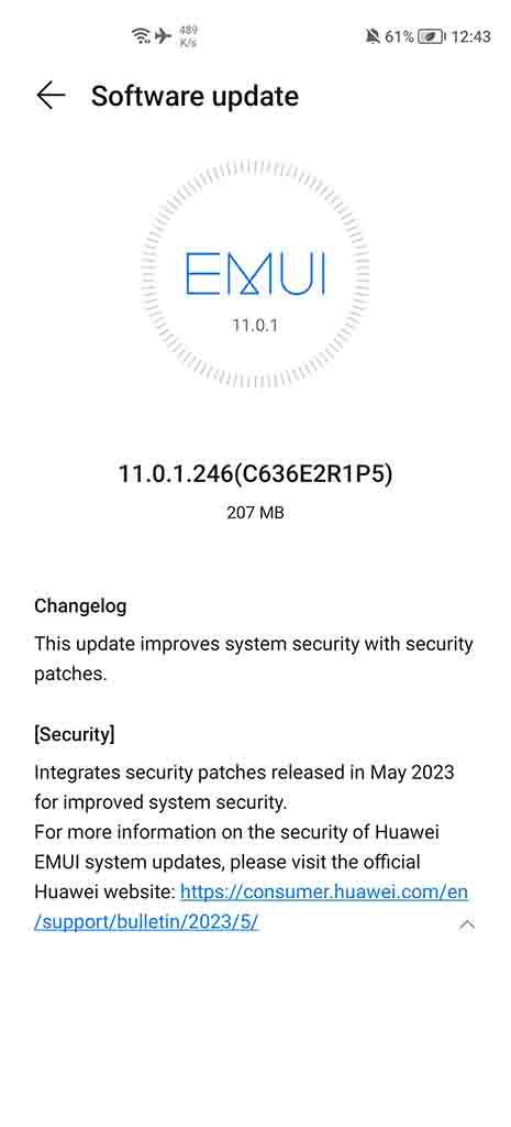 Huawei Nova 8i May 2023 update