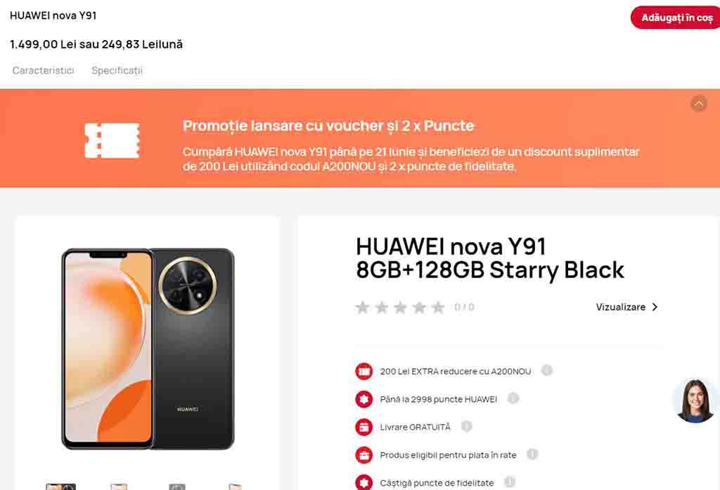 Huawei Nova Y91 sale