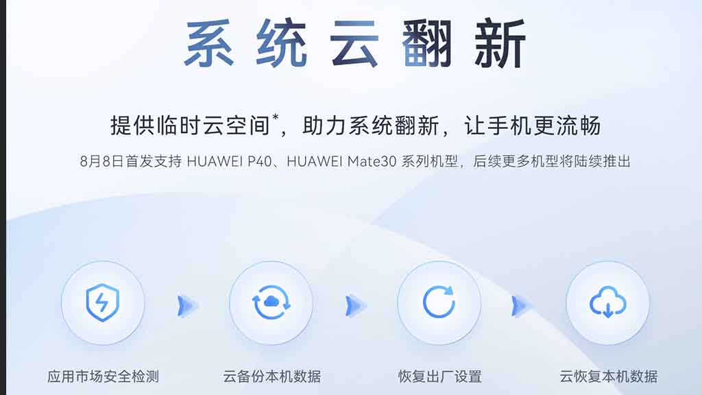 Huawei temporary cloud factory reset