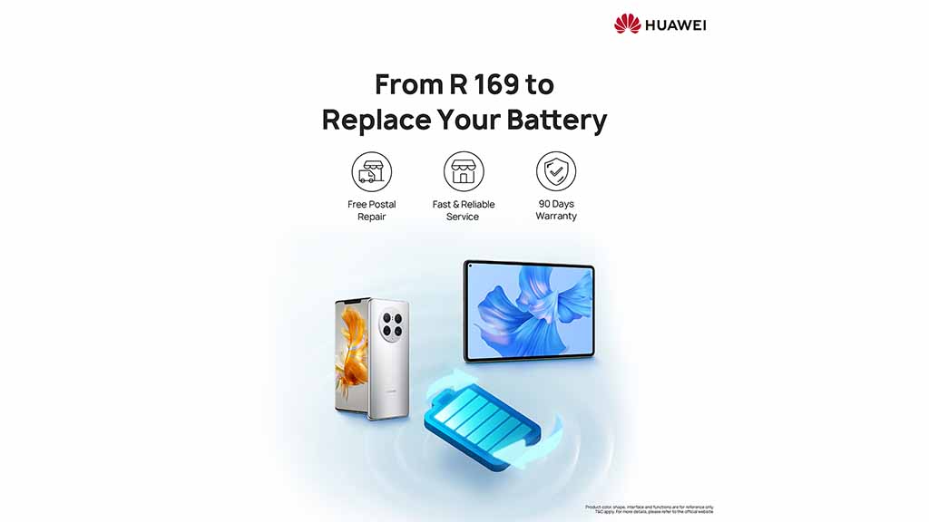 Huawei South Africa August 2023 battery replacement