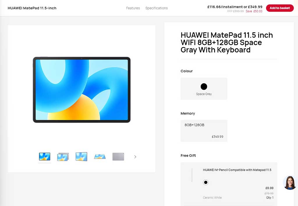 Huawei MatePad 11.5 Великобритания Германия