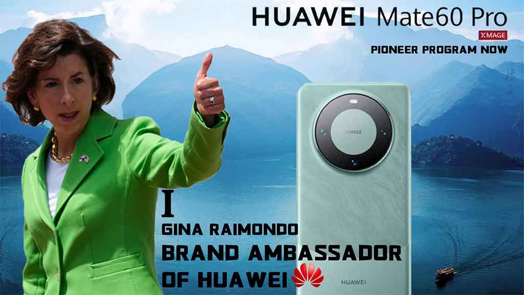 Huawei Mate 60 memes Gina Raimondo