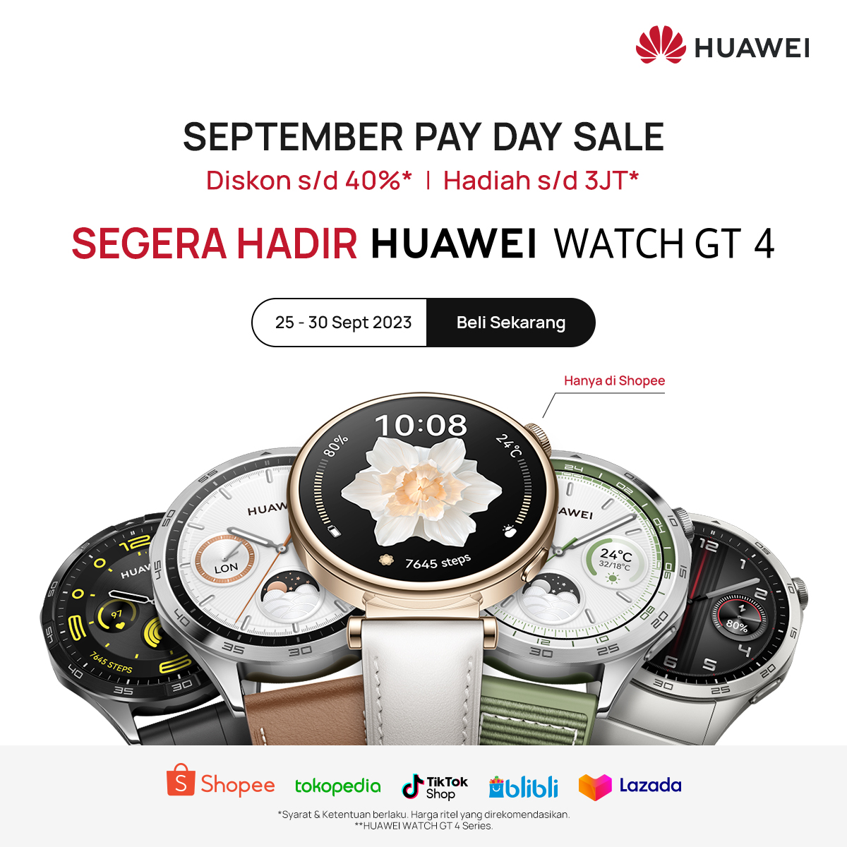Huawei Watch GT 4 Indonesia October 4