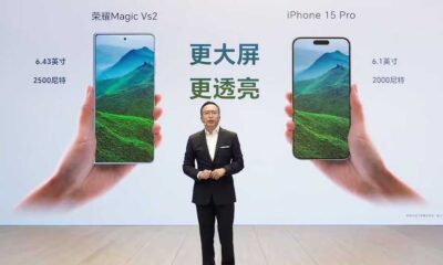 Honor CEO, Zhao Ming Comparison Magic VS2 with iPhone 15 series