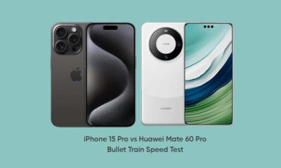 iPhone 15 Pro Huawei Mate 60 Pro bullet train speed test