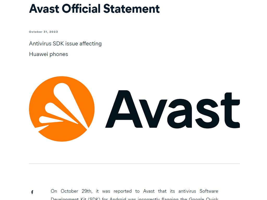 Avast statement on Google app virus issue