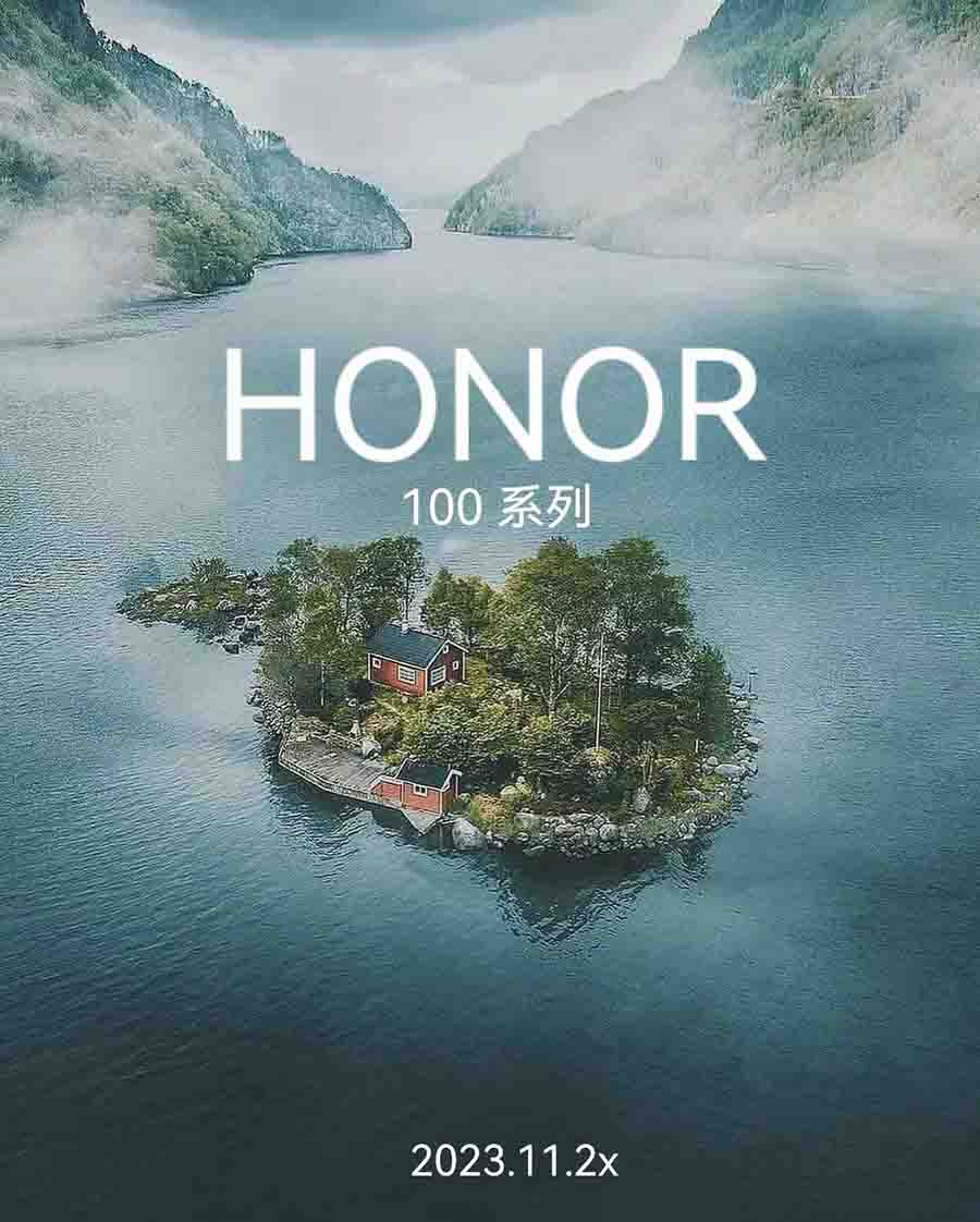 Honor 100 series launch poster leaked