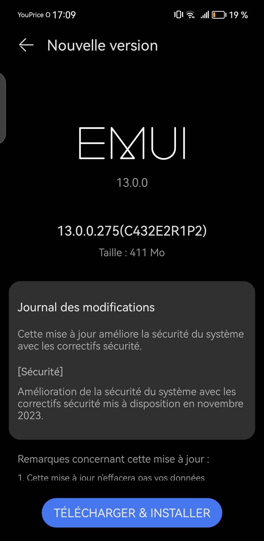 EMUI 13.0.0.275 Huawei Nova 9