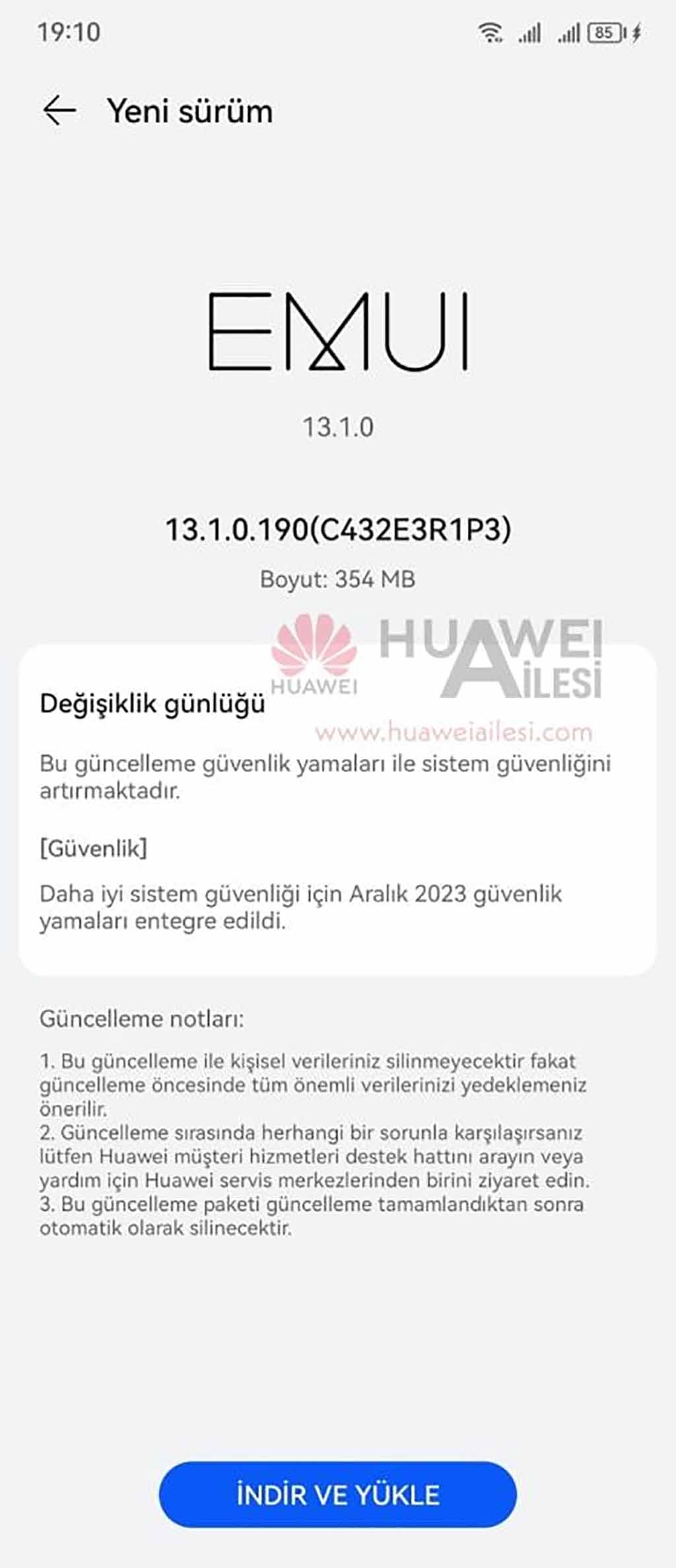 Huawei Mate X3 December 2023 patch