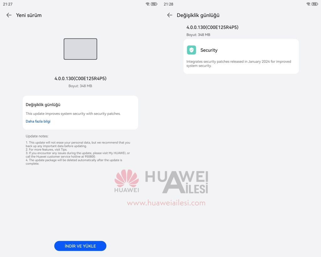 Huawei MatePad 11 January 2024 patch