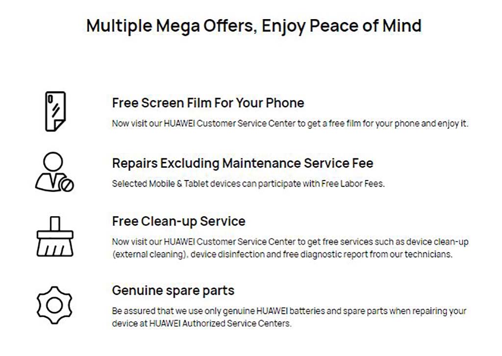 Huawei South Africa free repair services