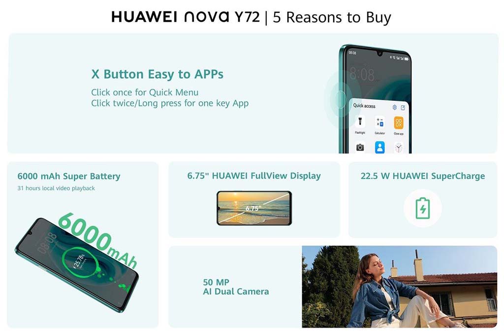 Huawei Nova Y72 nationwide Malaysia