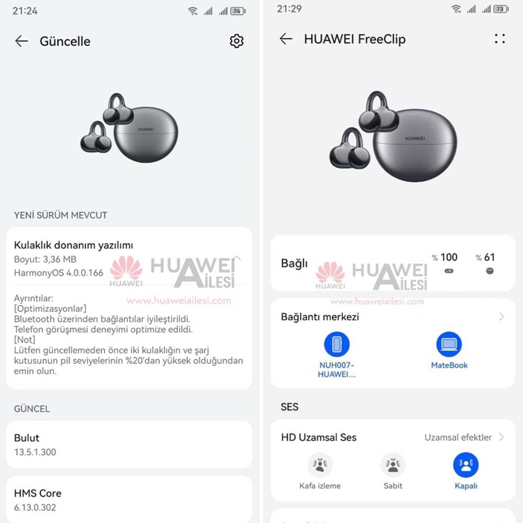 Huawei FreeClip March 2024 update