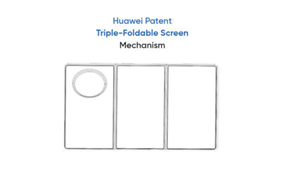 Huawei tri-fold patent mechanism