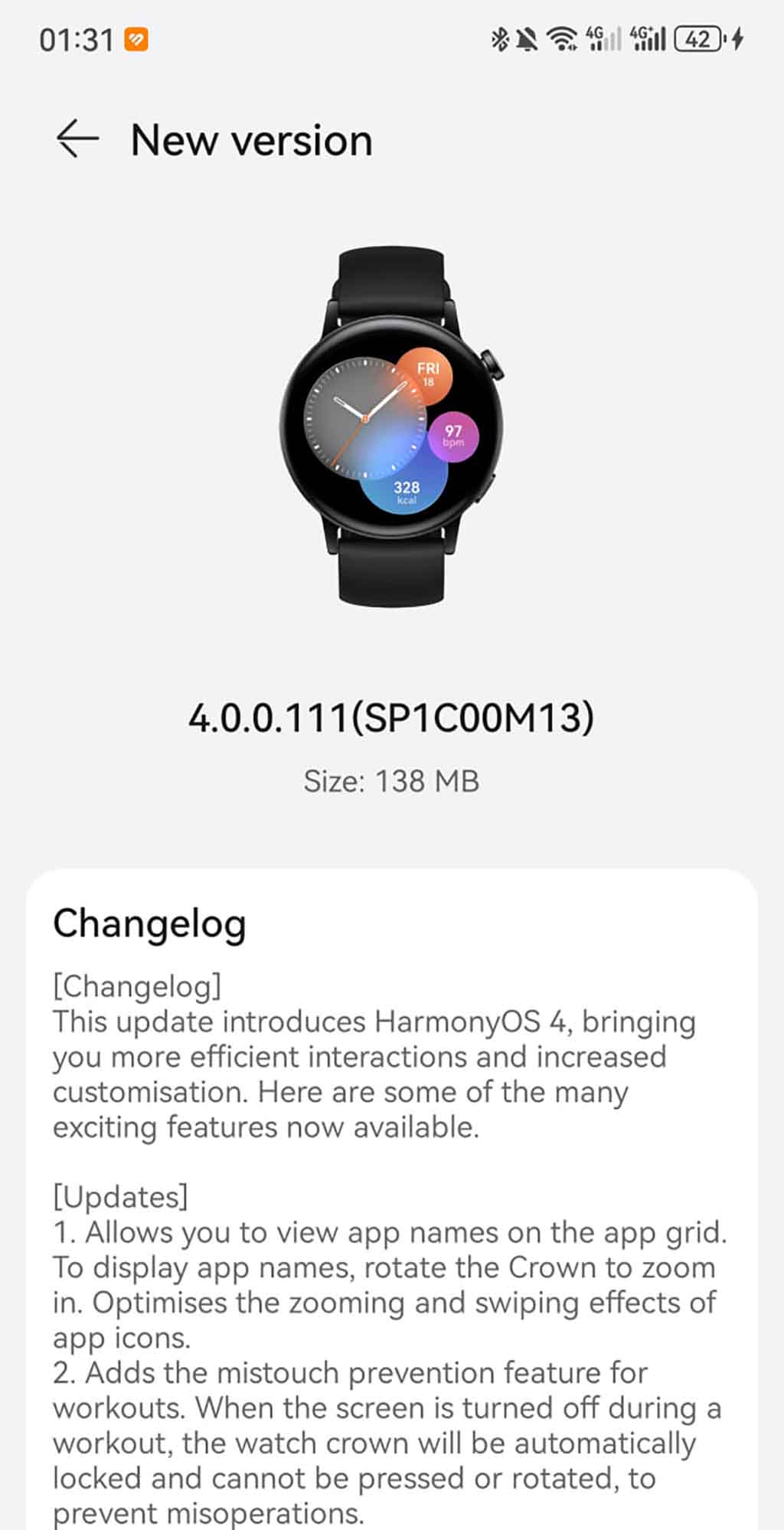 Huawei Watch GT 3 global HarmonyOS 4 update