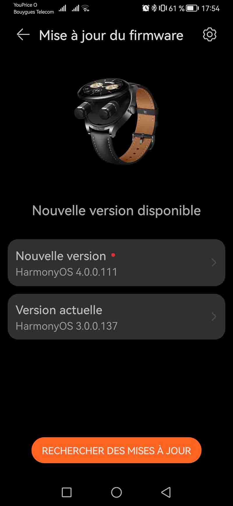 Huawei Watch Buds HarmonyOS 4 Software Update